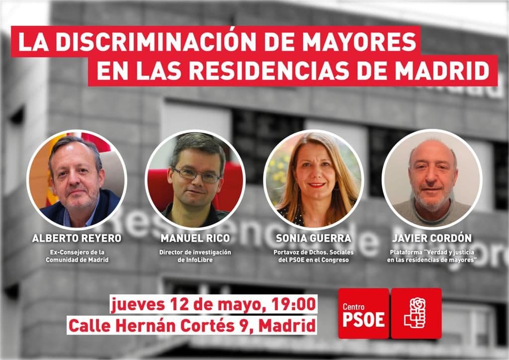 Conferencia PSOE discriminación residencias mayores 12 Mayo 2022