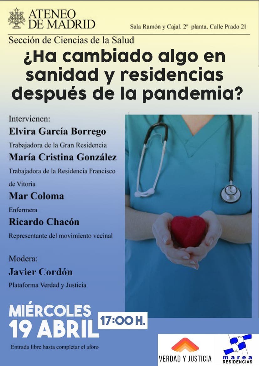 Ateneo Madrid ¿Ha cambiado algo en sanidad y residencias después de la pandemia?