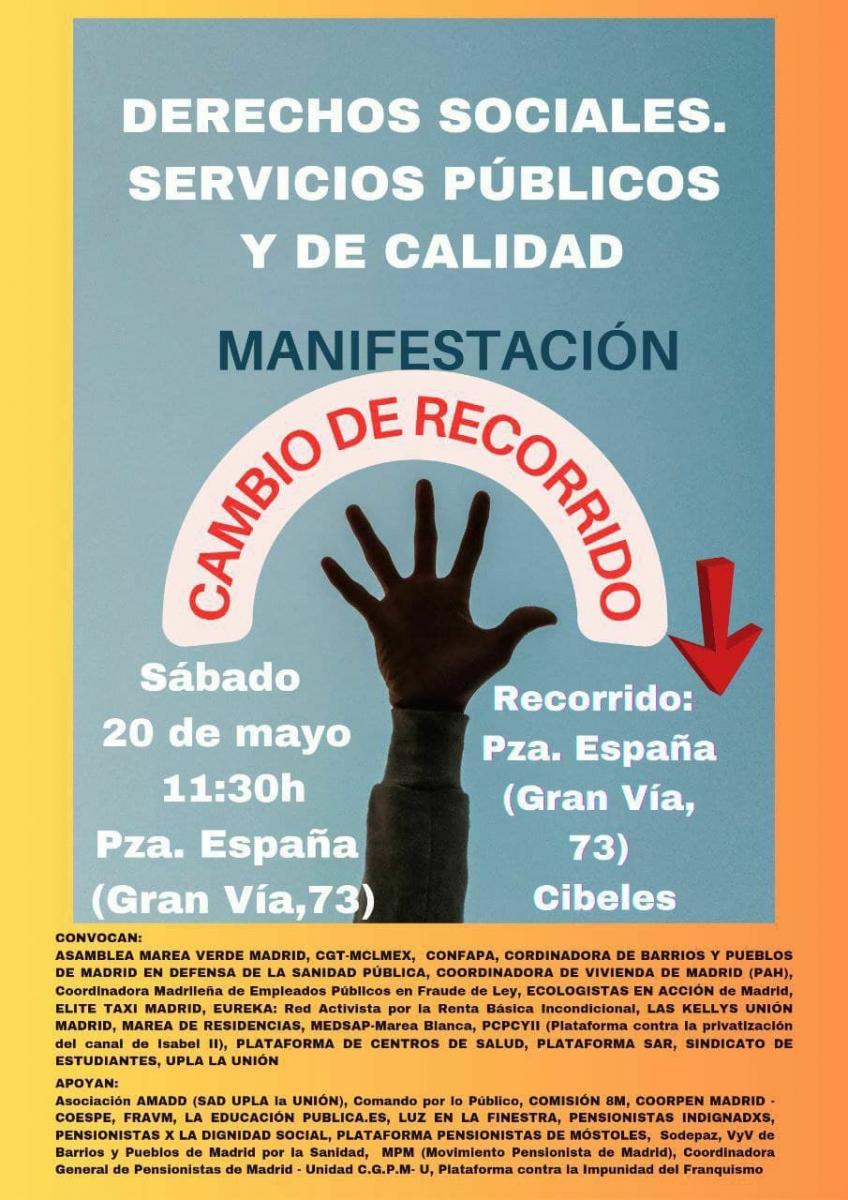 Manifestación 20 de Mayo por unos servicios públicos de calidad