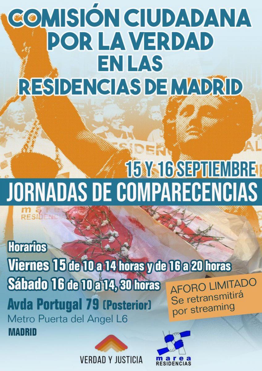 Convocatoria Comisión Ciudadana por la Verdad en las Residencias de Madrid