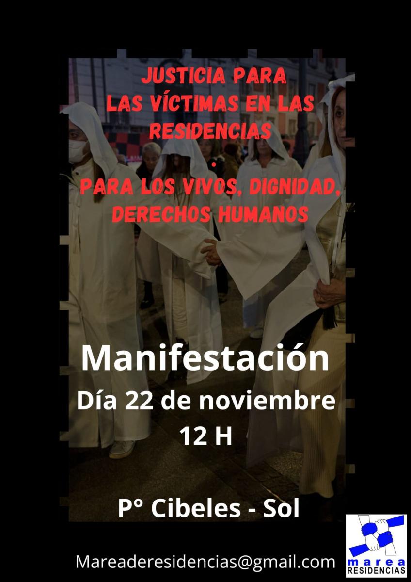 Ven a la manifestación 22 noviembre 2025 por las residencias
