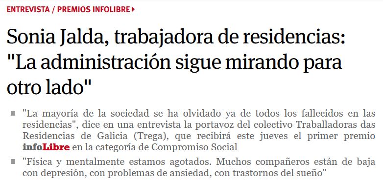 Noticia en InfoLibre de entrevista con Sonia Jalda
