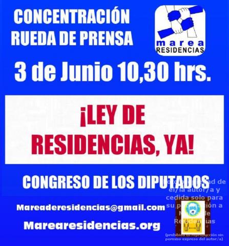 Congreso diputados. ¡Ley de residencias ya!